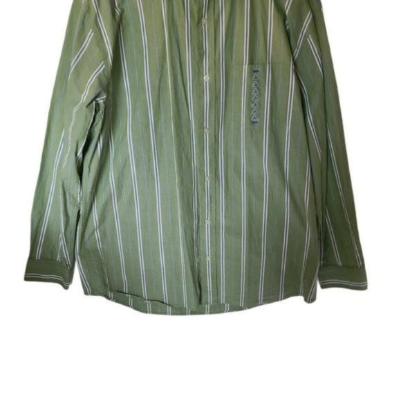 Old Navy Green Striped Shirt Long Sleeve L NWT‎ - Picture 7 of 14